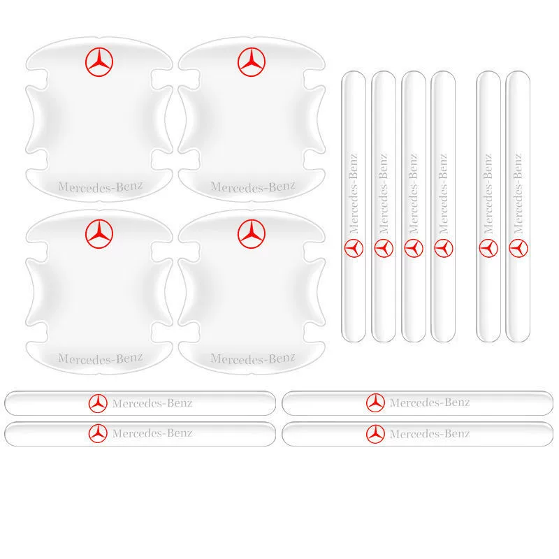 Kit de 14 pegatinas transparentes o negras, personalizadas, anti rayones para vehículos.🔥 PAGA EN CASA 🔥