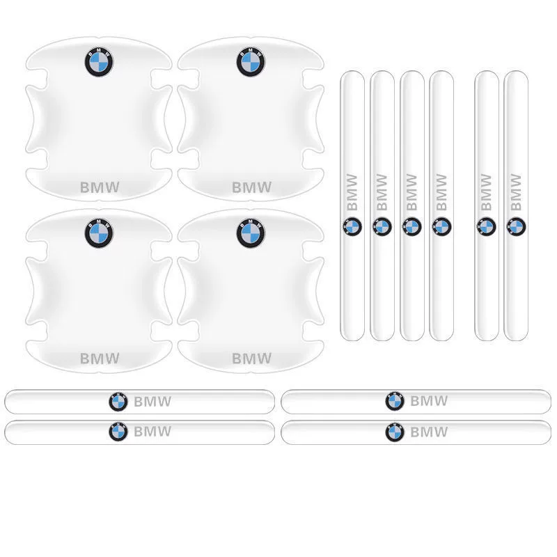 Kit de 14 pegatinas transparentes o negras, personalizadas, anti rayones para vehículos.🔥 PAGA EN CASA 🔥