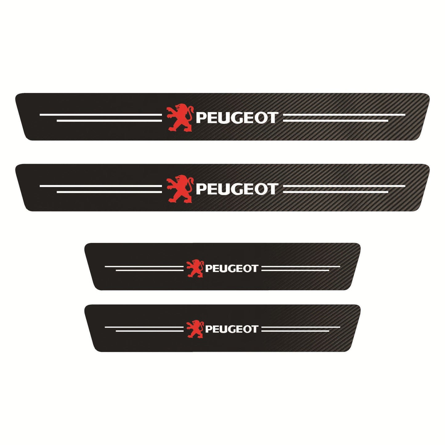 Juego de 8 pegatinas personalizadas con logo de marca, de carbono, súper resistentes, Anti rayones, Anti desgaste, para umbrales de puertas de automóviles.