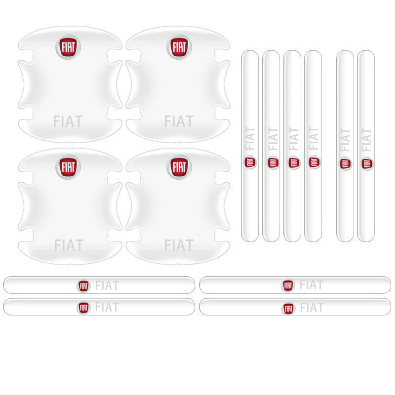 Kit de 14 pegatinas transparentes o negras, personalizadas, anti rayones para vehículos.🔥 PAGA EN CASA 🔥