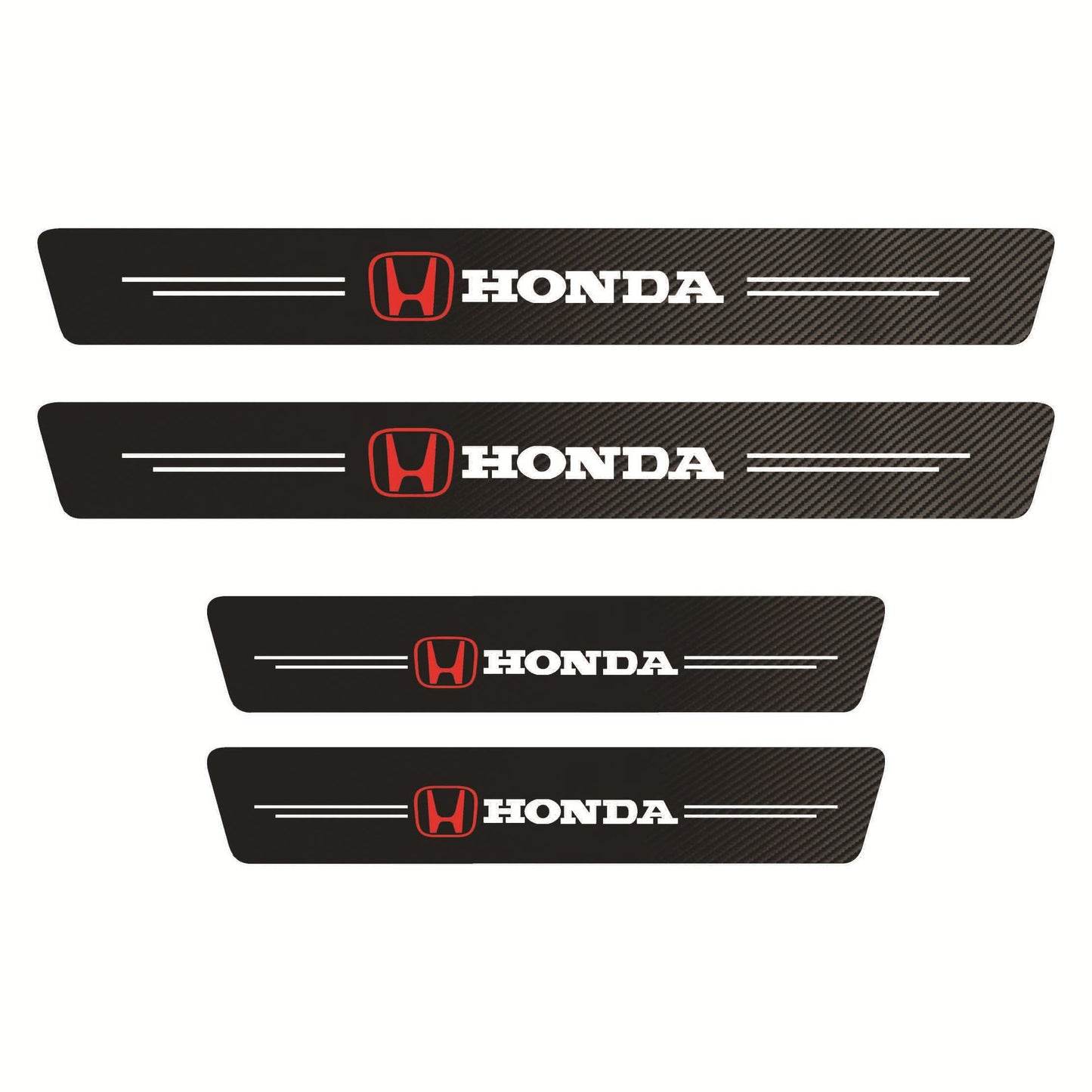 Juego de 8 pegatinas personalizadas con logo de marca, de carbono, súper resistentes, Anti rayones, Anti desgaste, para umbrales de puertas de automóviles.