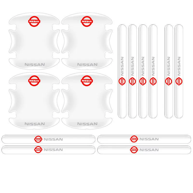 Kit de 14 pegatinas transparentes o negras, personalizadas, anti rayones para vehículos.🔥 PAGA EN CASA 🔥