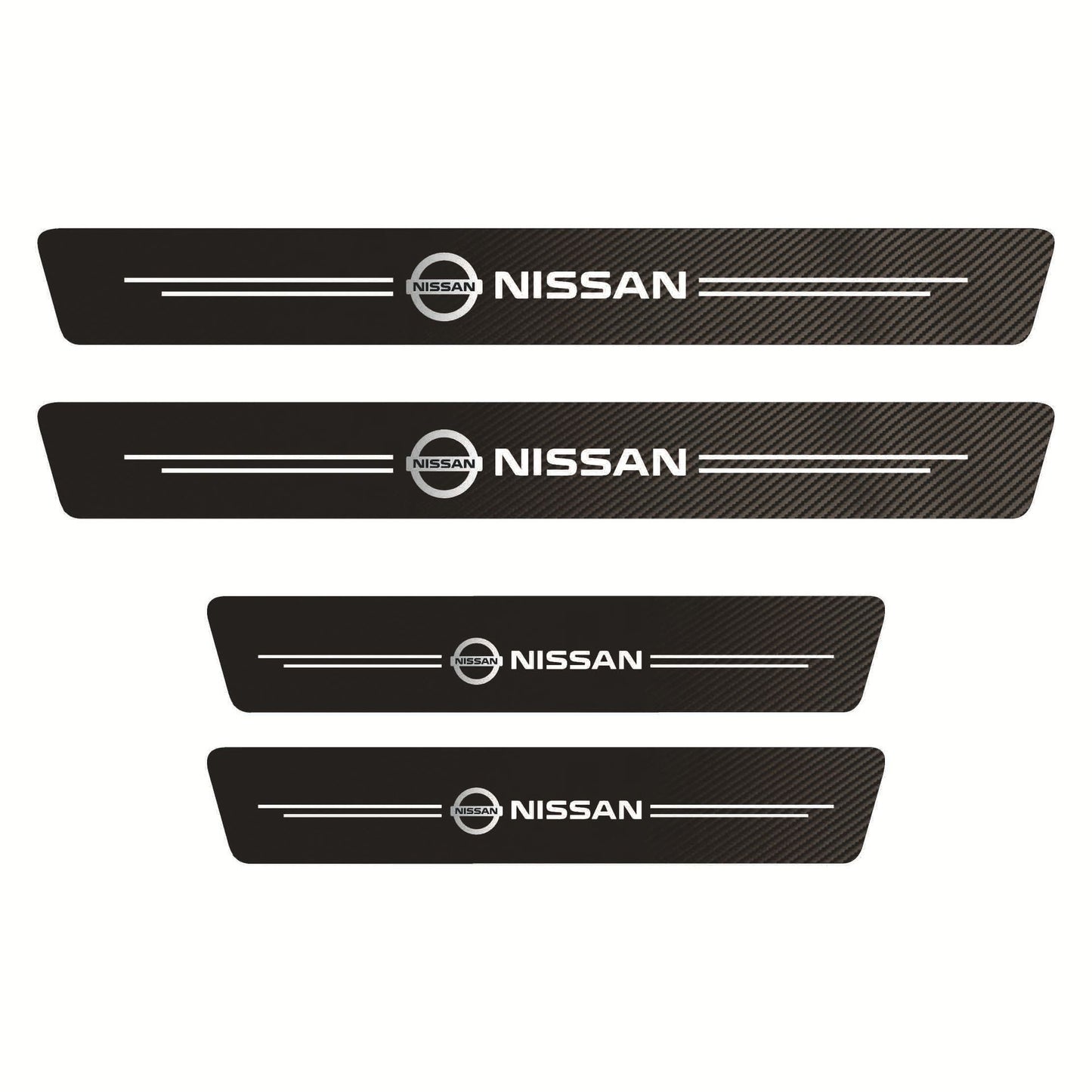 Juego de 8 pegatinas personalizadas con logo de marca, de carbono, súper resistentes, Anti rayones, Anti desgaste, para umbrales de puertas de automóviles.