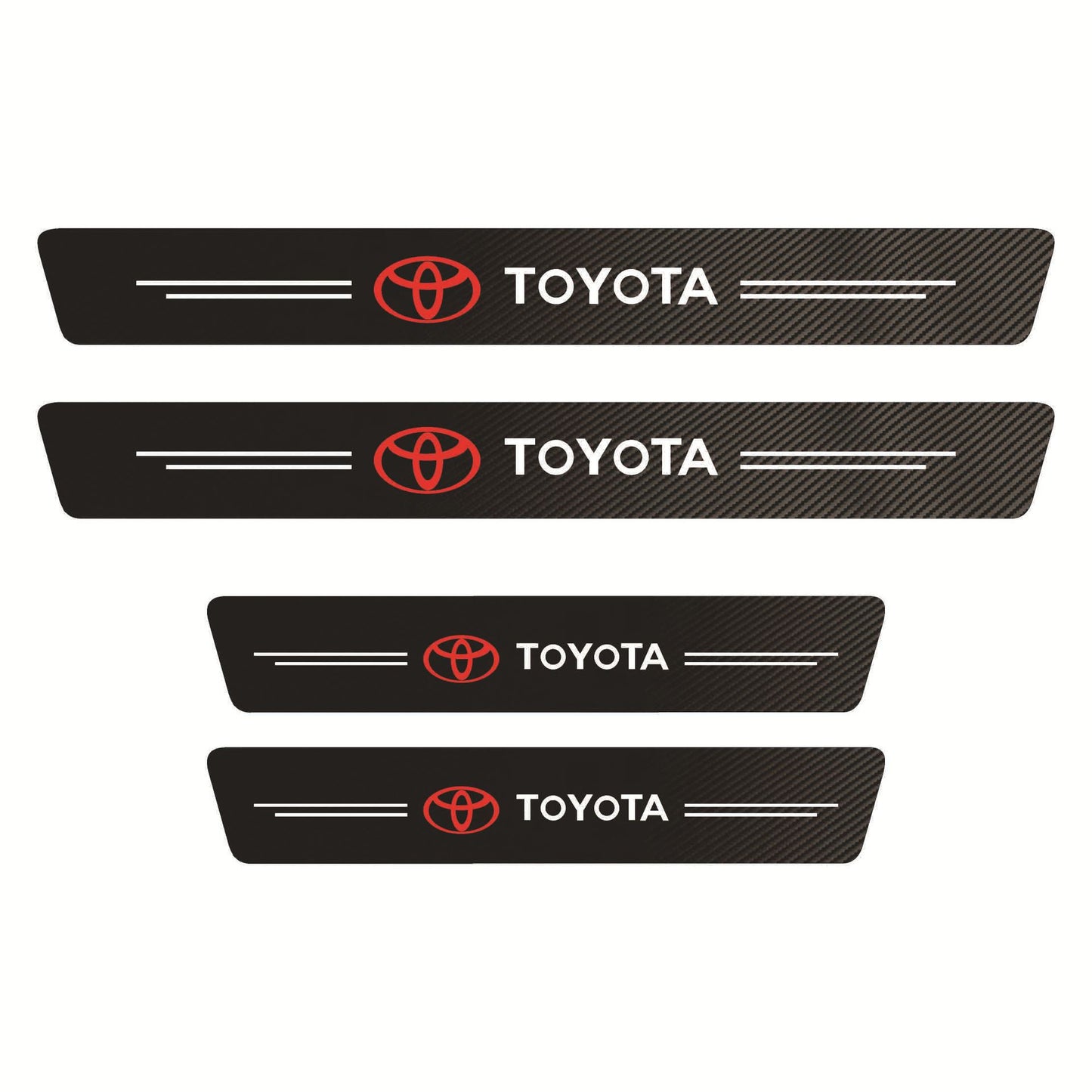 Juego de 8 pegatinas personalizadas con logo de marca, de carbono, súper resistentes, Anti rayones, Anti desgaste, para umbrales de puertas de automóviles.