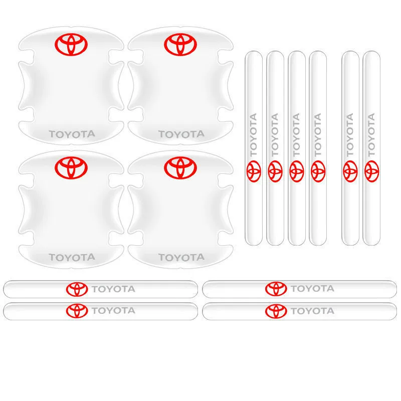 Kit de 14 pegatinas transparentes o negras, personalizadas, anti rayones para vehículos.🔥 PAGA EN CASA 🔥