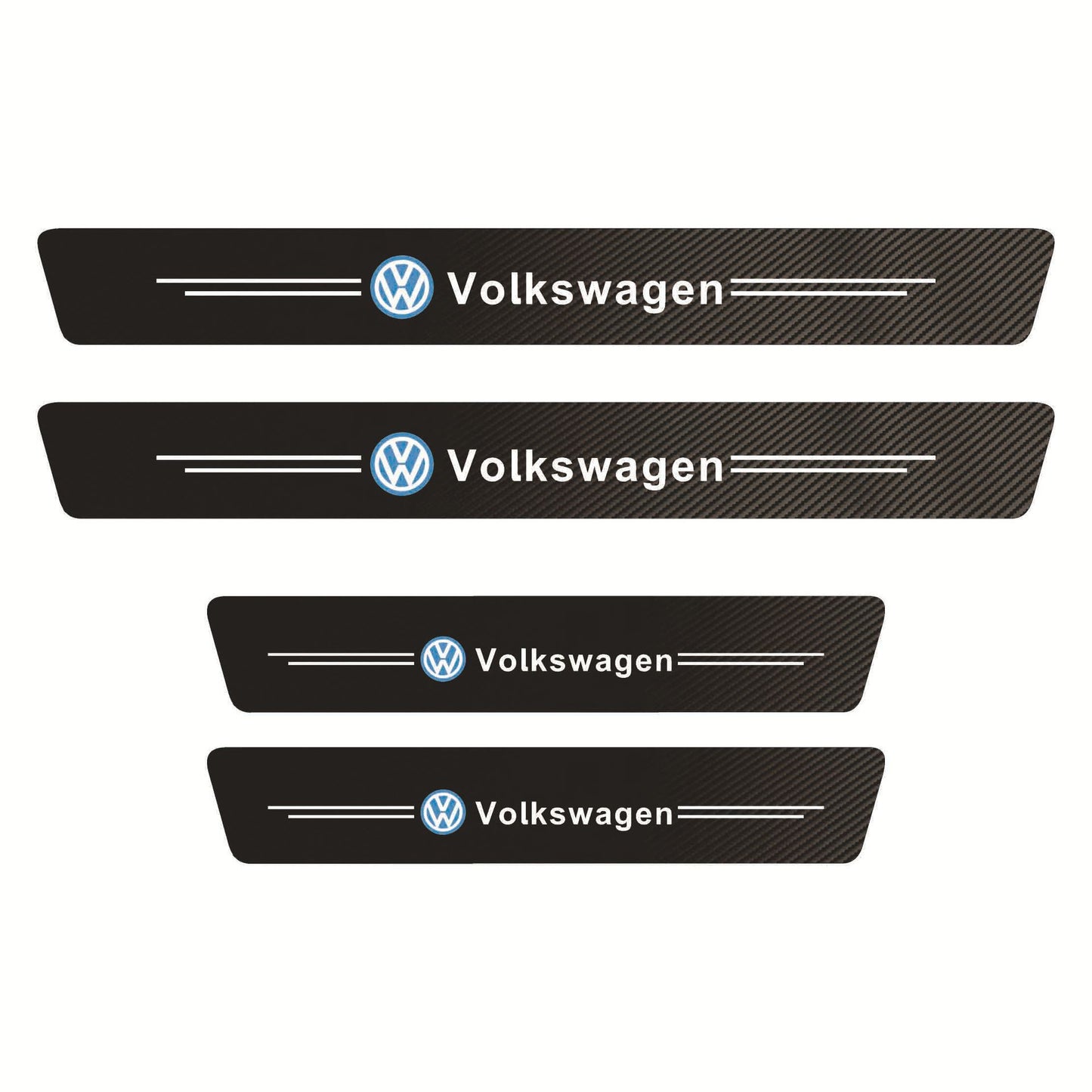Juego de 8 pegatinas personalizadas con logo de marca, de carbono, súper resistentes, Anti rayones, Anti desgaste, para umbrales de puertas de automóviles.