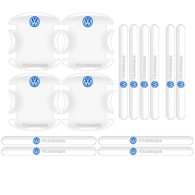 Kit de 14 pegatinas transparentes o negras, personalizadas, anti rayones para vehículos.🔥 PAGA EN CASA 🔥